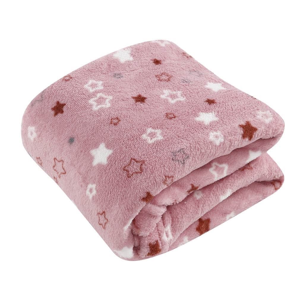 Manta De Bebê Microfibra 90X110 Cm Havan Baby 1 Peça - Estrelas Rosa