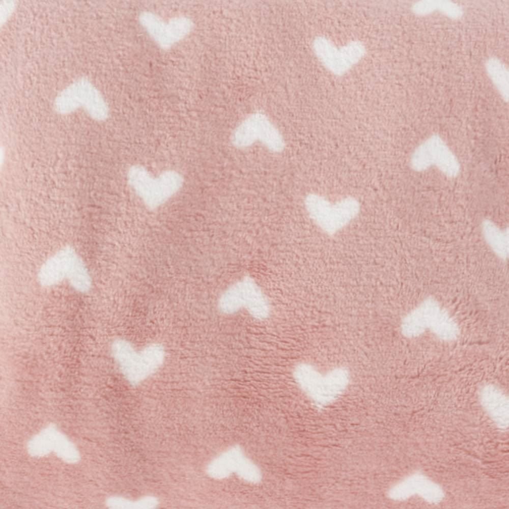 Manta De Bebê Microfibra 90X110 Cm Havan Baby 1 Pç - Coração Rose