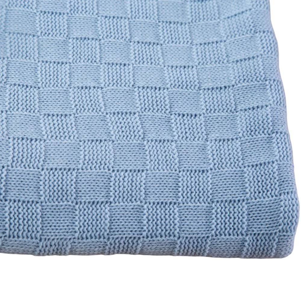 Manta De Tricô 80X100cm Havan Baby - Azul Claro