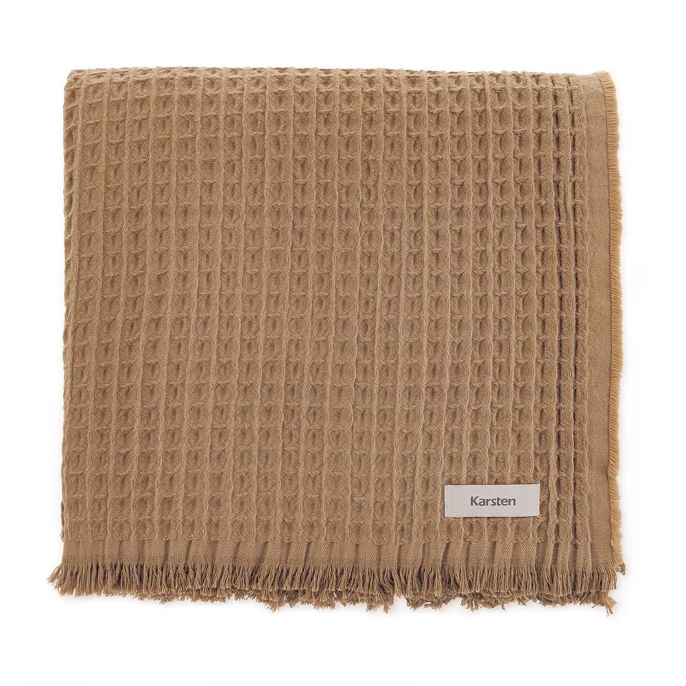 Manta Decorativa Denver 1,50X2,00 Karsten 100% Algodão - Avelã