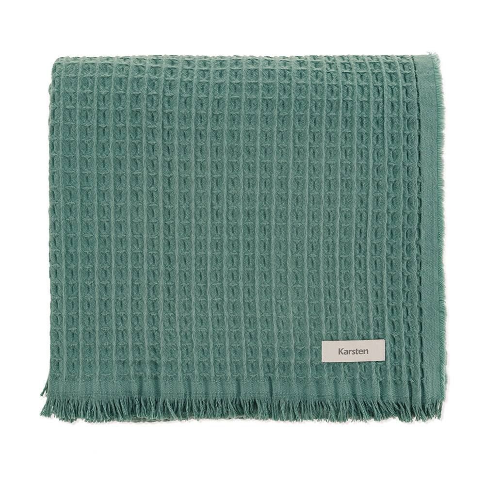 Manta Decorativa Denver 1,50X2,00 Karsten 100% Algodão - Verde Malaquita