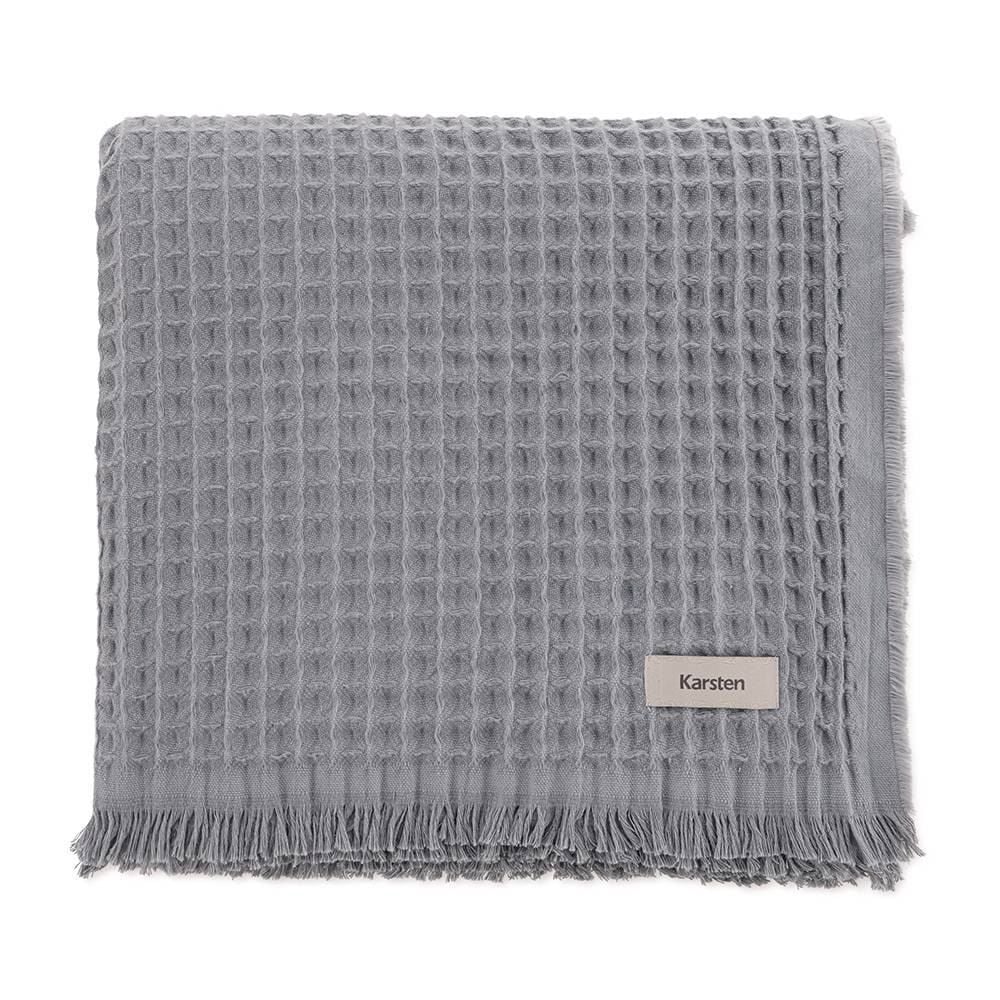 Manta Decorativa Denver 1,50X2,00 Karsten 100% Algodão - Cinza Urbano