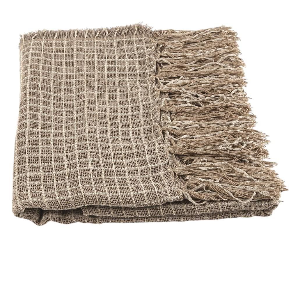 Manta Decorativa Para Sofá 1,20X1,50 M Naturalle Havan Casa - Capuccino