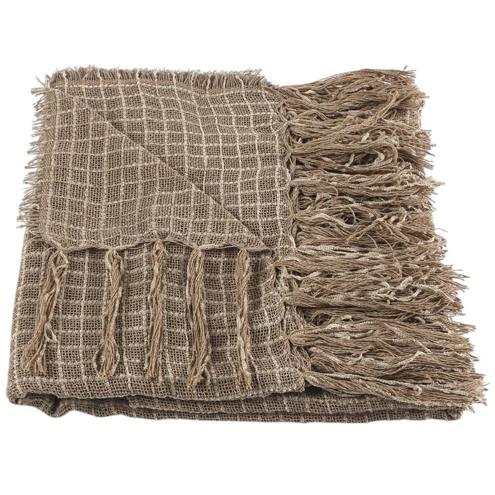 Manta Decorativa Para Sofá 1,20X1,50 M Naturalle Havan Casa - Capuccino