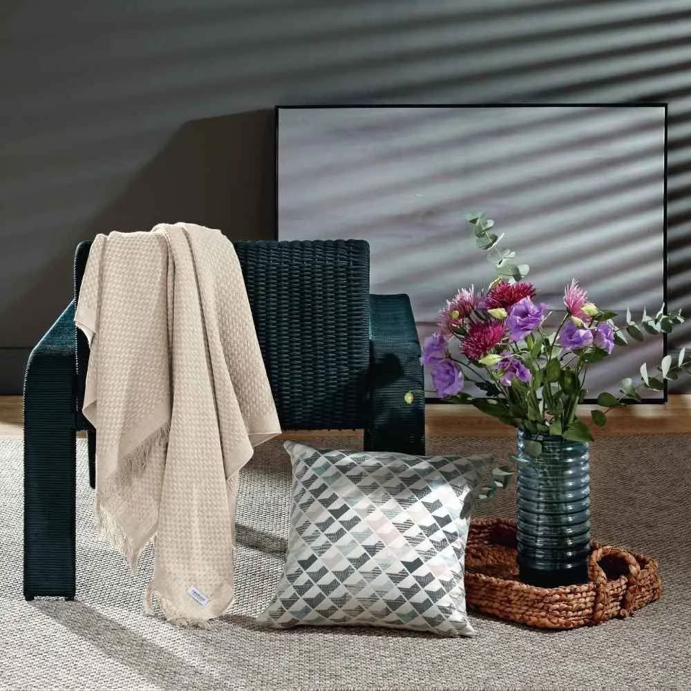 Manta Decorativa Para Sofá Búzios Havan Casa - Marfim