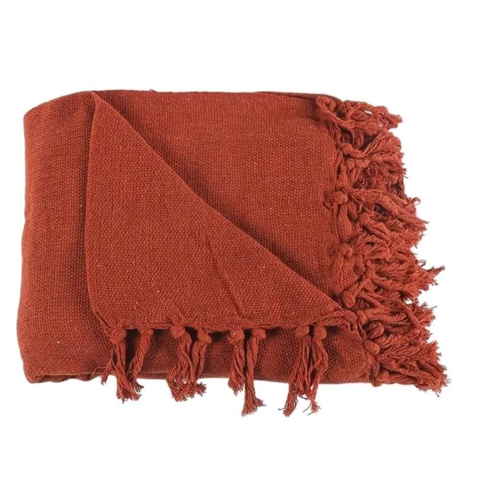 Manta Para Sofá Decorativa 1,40X1,90 M Monaco Havan Casa - Terracota