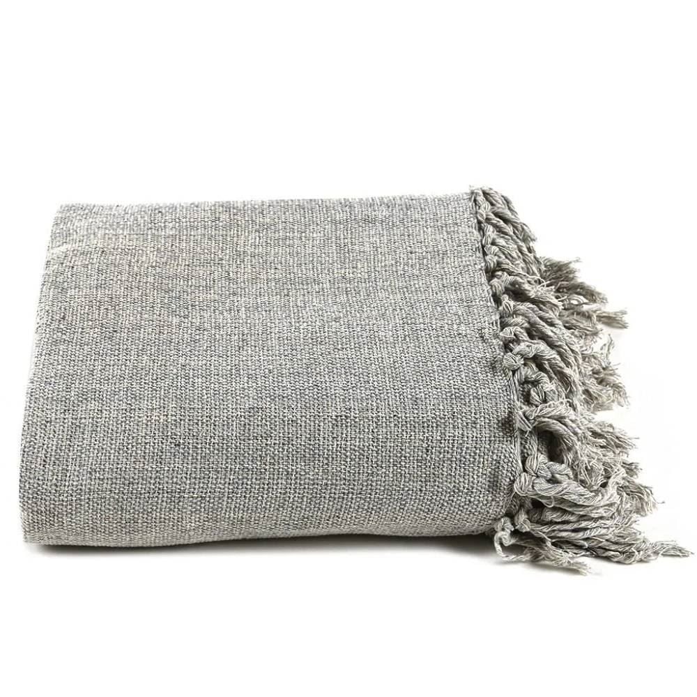 Manta Para Sofá Decorativa 1,40X1,90 M Monaco Havan Casa - Prata Mescla