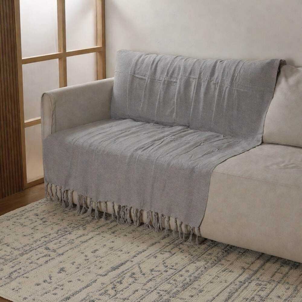 Manta para Sofá 1,80X2,30 m Mônaco Havan Casa - Prata Mescla