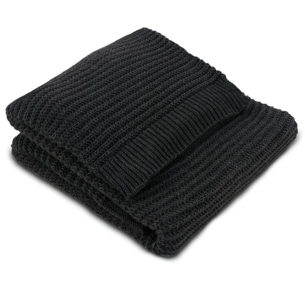 Manta para Sofá em Trico Elegance 1,00X2,00 Havan Casa - Chumbo Mescla