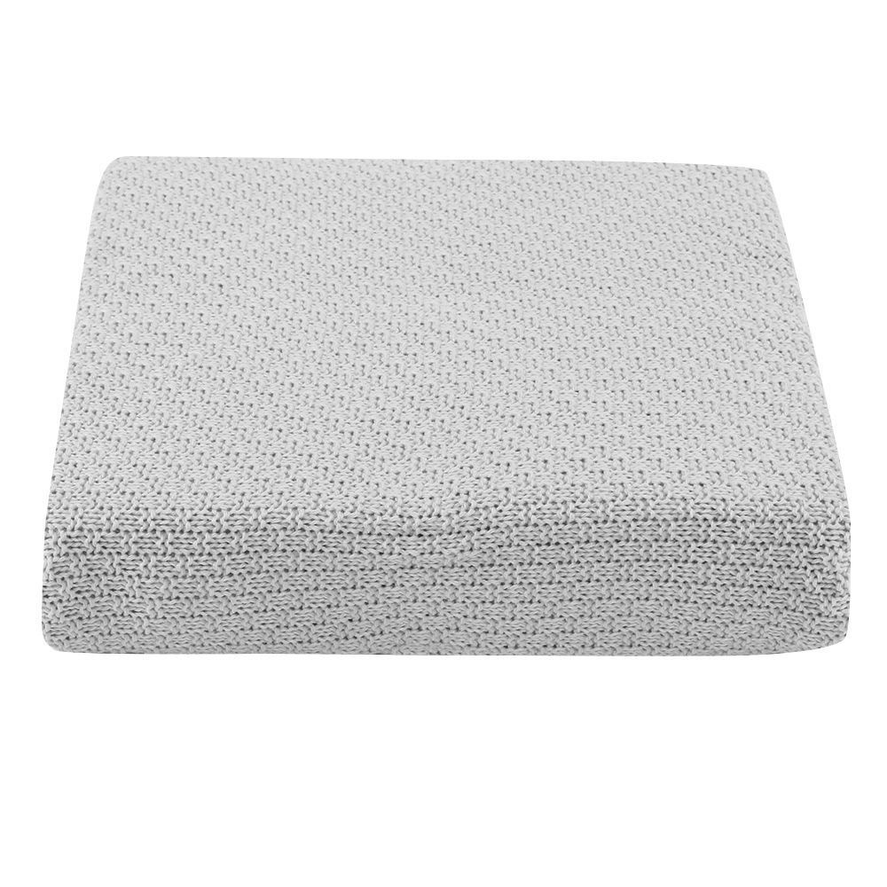 Manta Peseira Tricot Versalhes 100% Poliéster Havan Casa - Prata