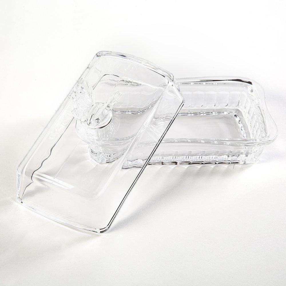 Manteigueira Com Tampa Butterfly Wolff 17Cm - Transparente