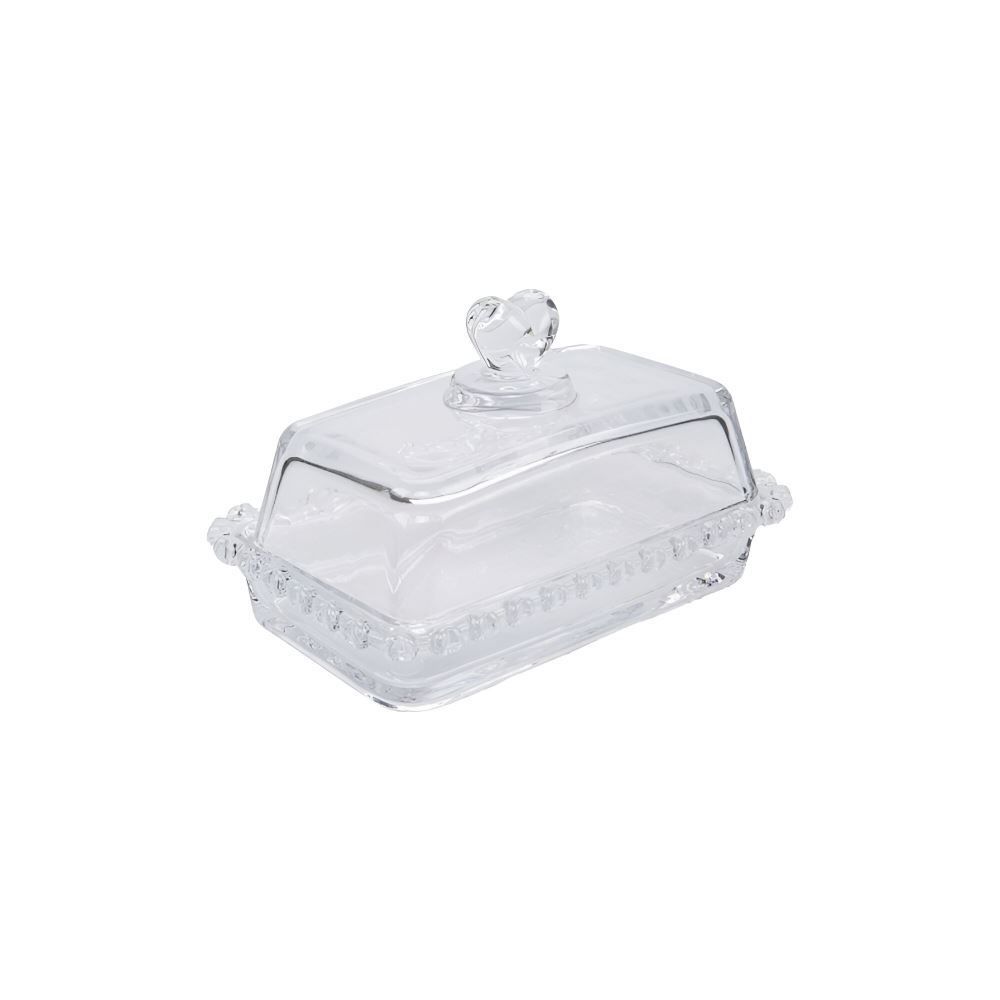 Manteigueira Com Tampa Coração Lyor 17 Cm - Cristal
