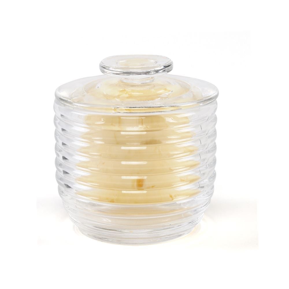 Manteigueira Francesa Vidro Colmeia Lyor - Transparente 