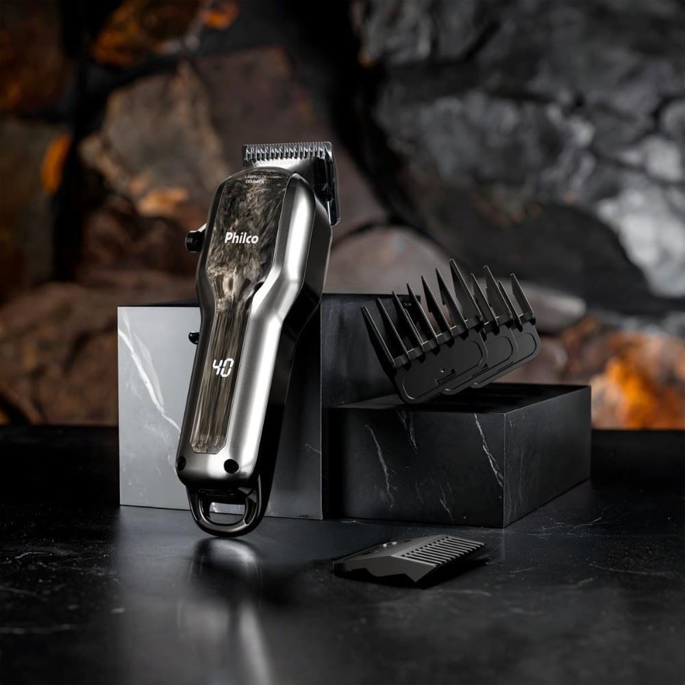 Máquina de Cortar Cabelo Philco 8 Acessórios 10W Pcr07