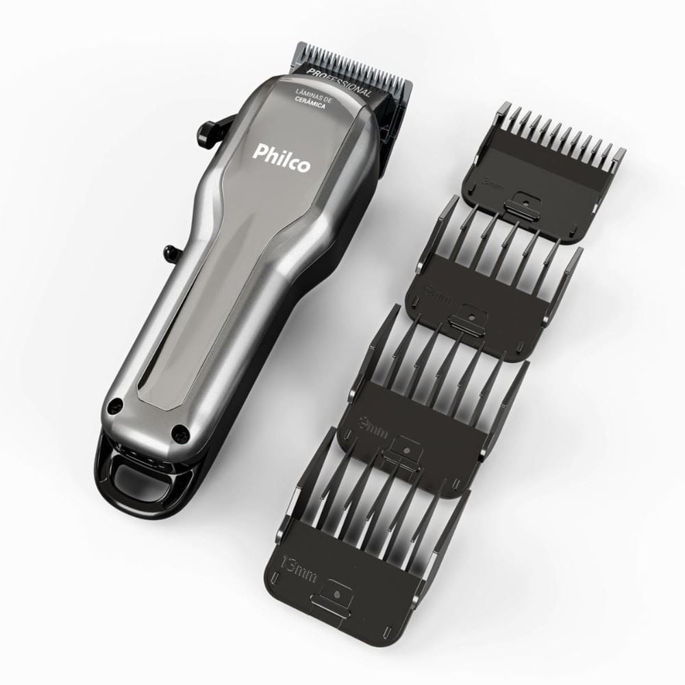 Máquina de Cortar Cabelo Philco 8 Acessórios 10W Pcr07