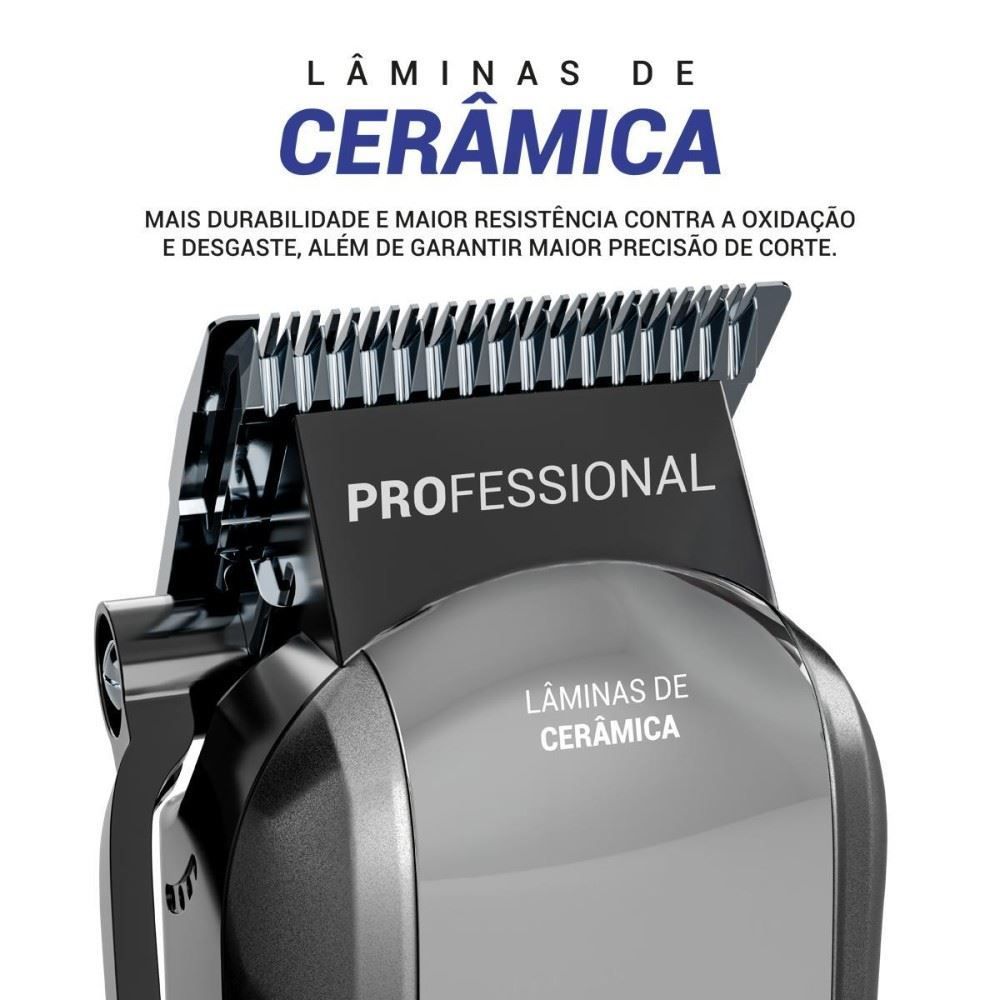 Máquina de Cortar Cabelo Philco 8 Acessórios 10W Pcr07