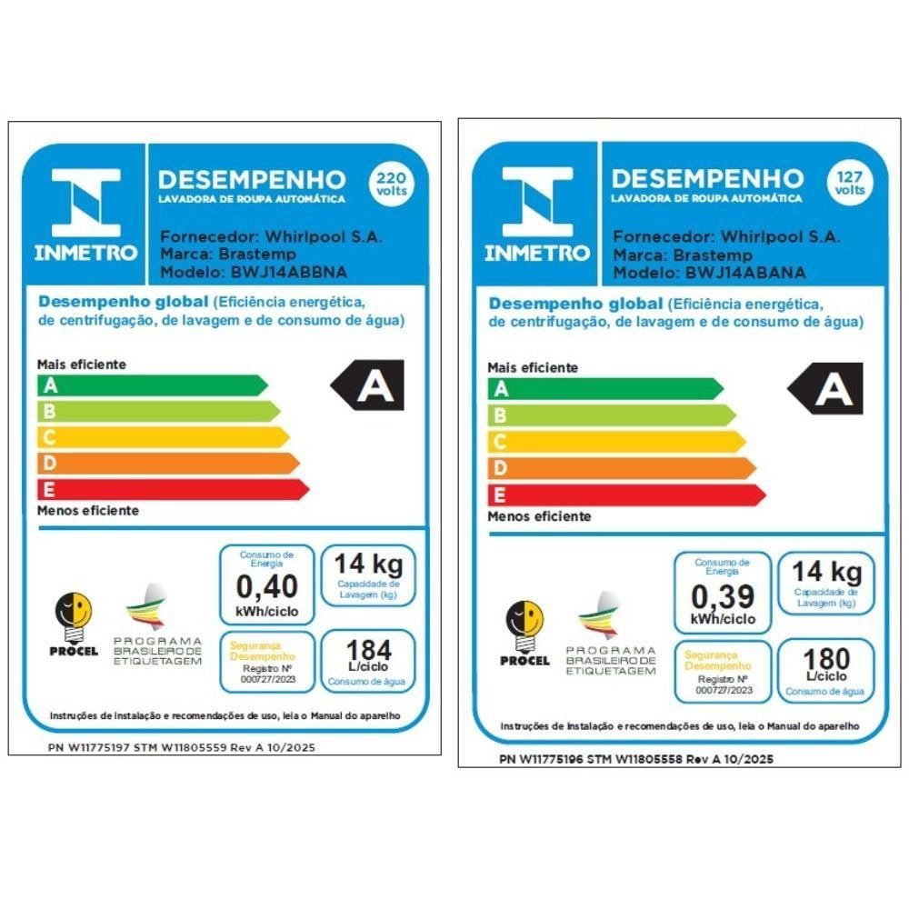 Máquina de Lavar Brastemp 14Kg branca BWJ14AB
