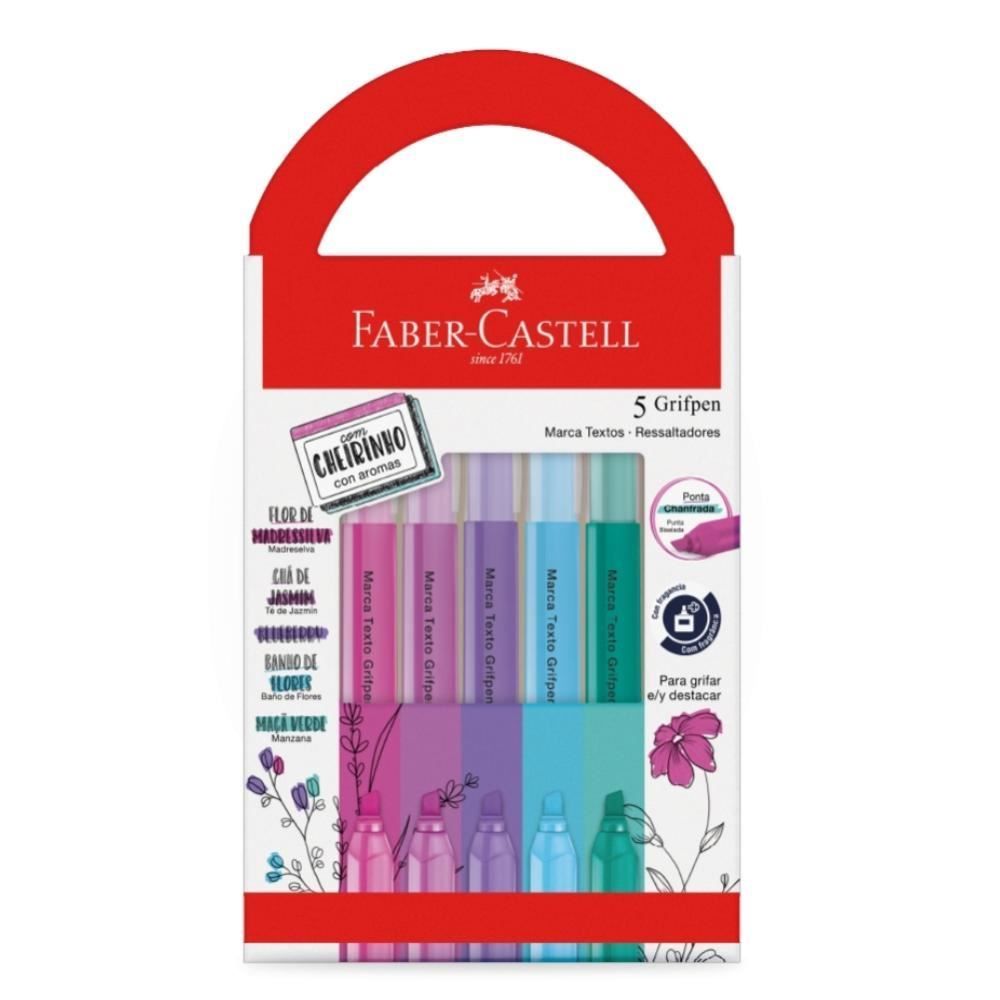 Marca Texto Grifpen Com Cheirinho Relaxa E Reequilibra Faber Castell - 5 Unidades