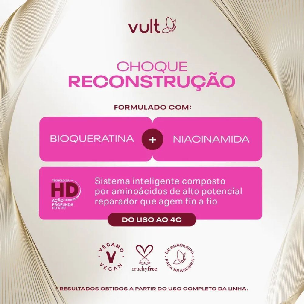 Máscara Capilar Choque De Reconstrução Vult - 250g