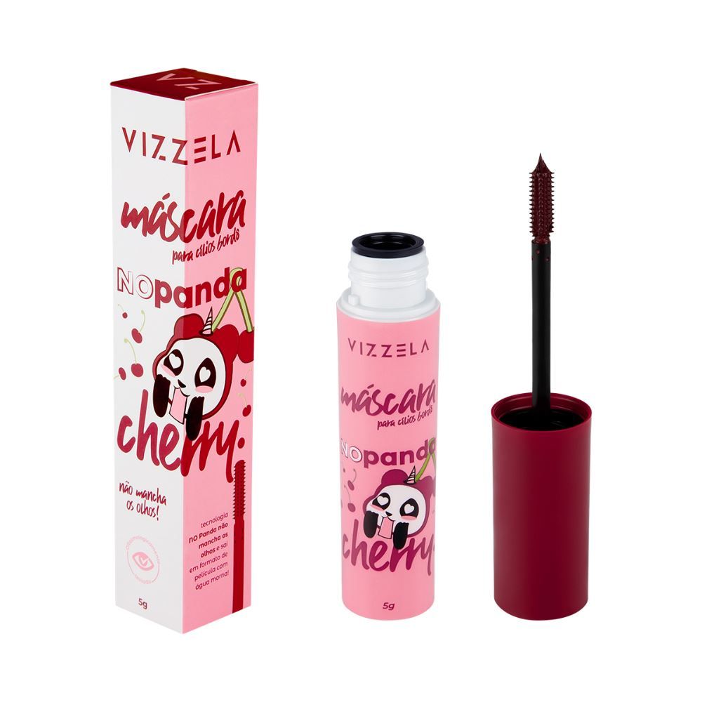 Máscara Para Cílios No Panda Cherry - Bordô Vizzela Vegana
