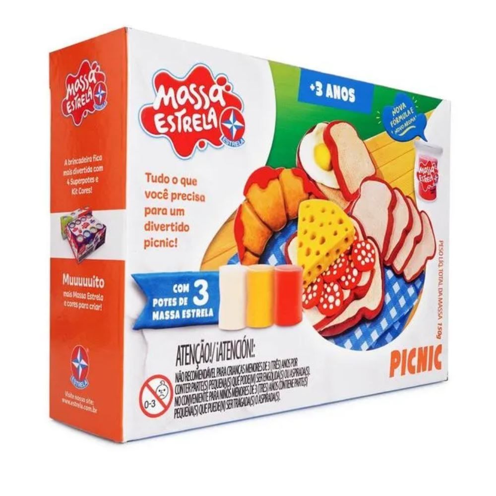 Massa De Modelar Kit Picnic Estrela - Diversos