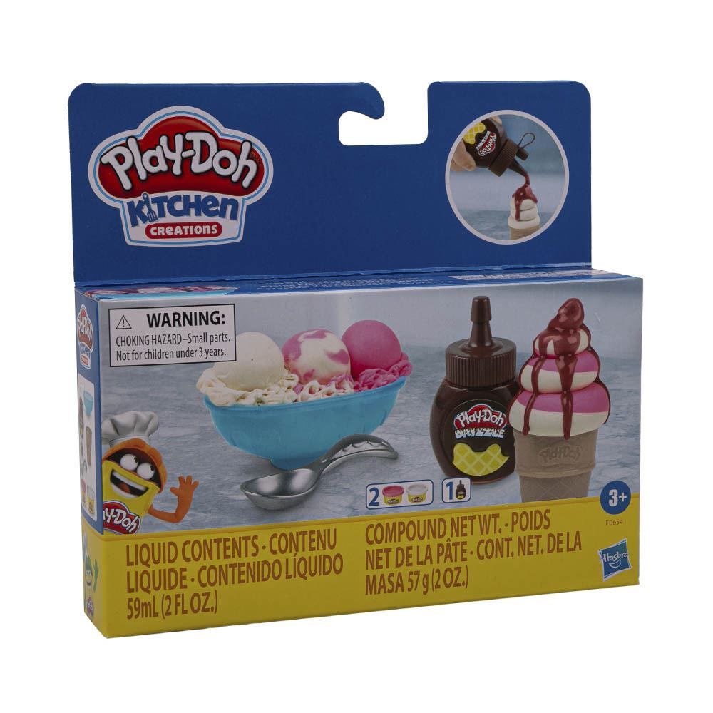 Massinha De Modelar Hasbro Mini Kit Sorvete Com Cobertura Play-Doh - F0654