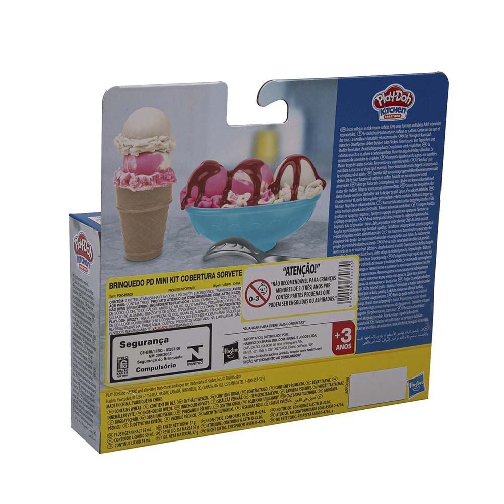 Massinha De Modelar Hasbro Mini Kit Sorvete Com Cobertura Play-Doh - F0654