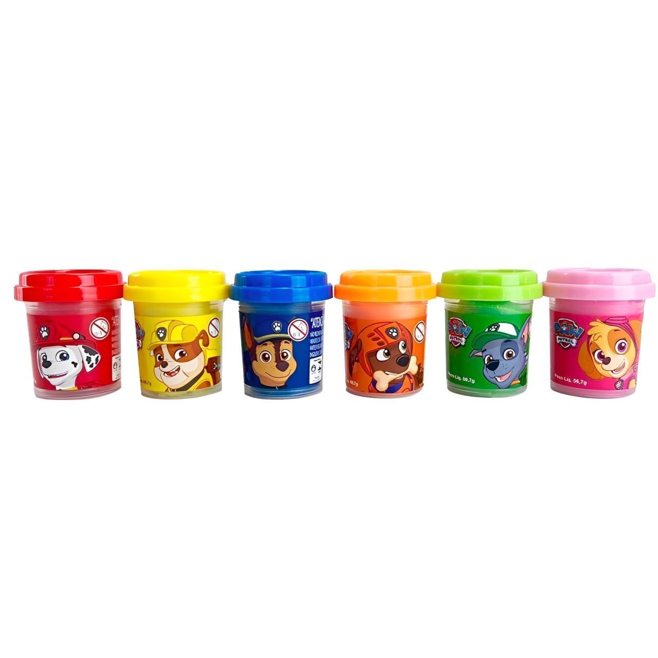 Massinha Patrulha Canina 6 Potes Sunny Brinquedos - 3041