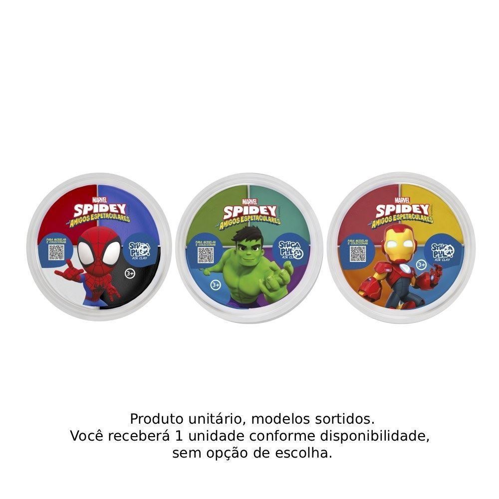 Massinha Stiica e Pula Spidey Amigos Espetaculares Doce Brinquedo - Sortido