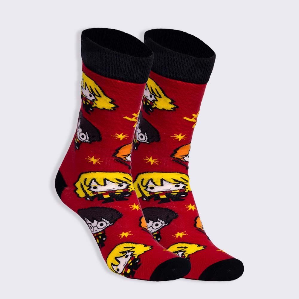 Meia Harry Potter Cano Longo Bandup - Vermelho 37/42