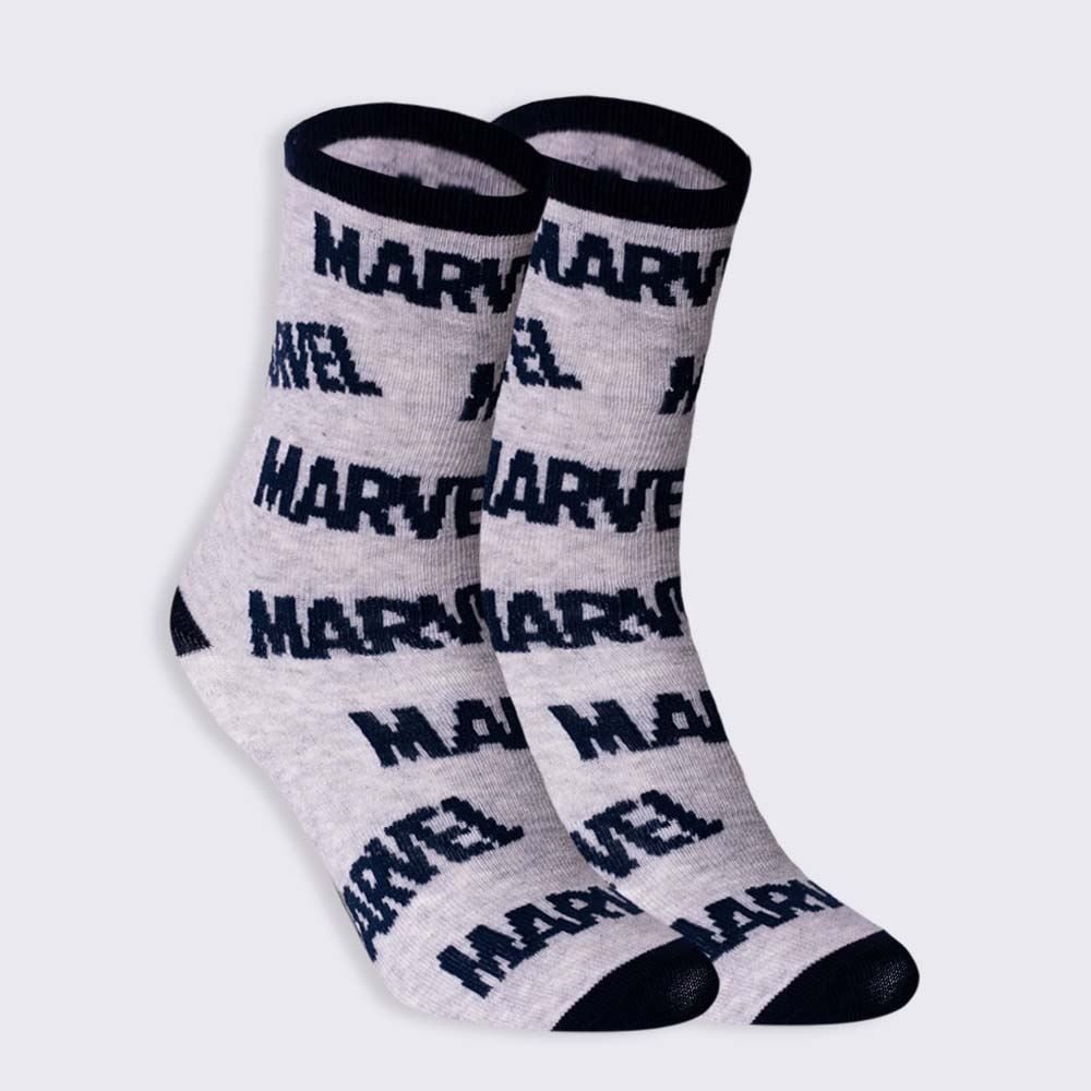 Meia Infanto Juvenil Cano Longo Marvel - CINZA 34/38