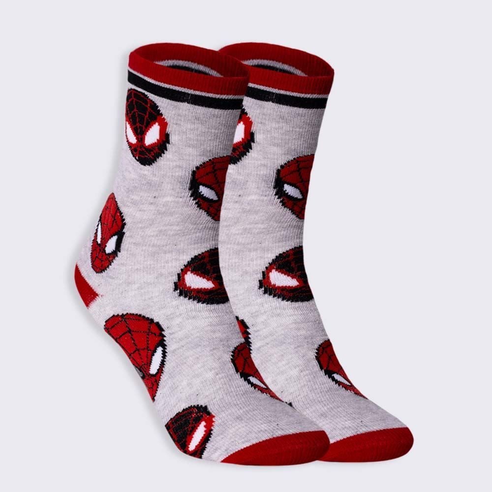 Meia Cano Longo Homem Aranha Marvel - CINZA 34/38