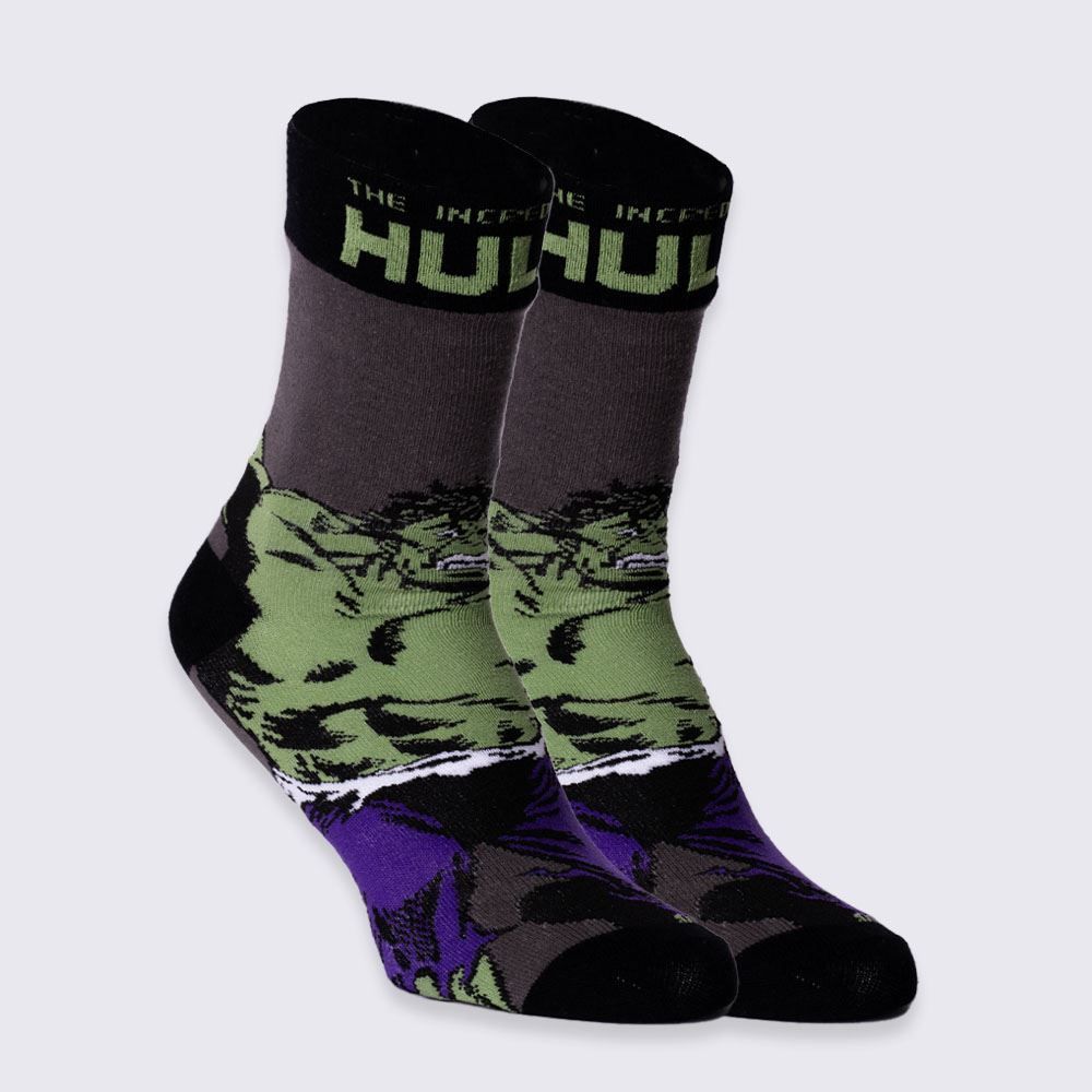 Meia Cano Longo Hulk Marvel - CINZA 39/43