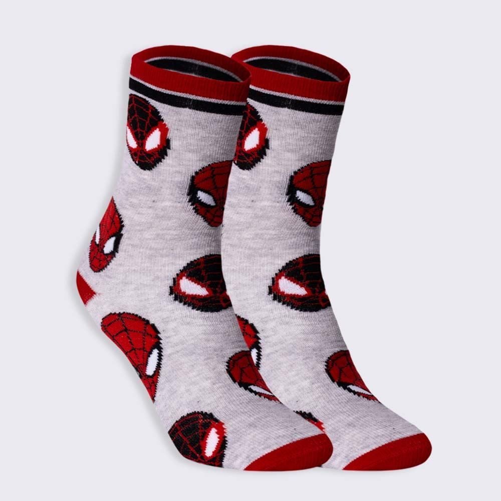 Meia Cano Longo Homem-Aranha Marvel - CINZA 39/43