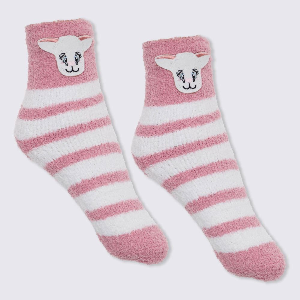 Meia Soquete Fleece Ovelha Camila Moretti - ROSA CLARO 34/39
