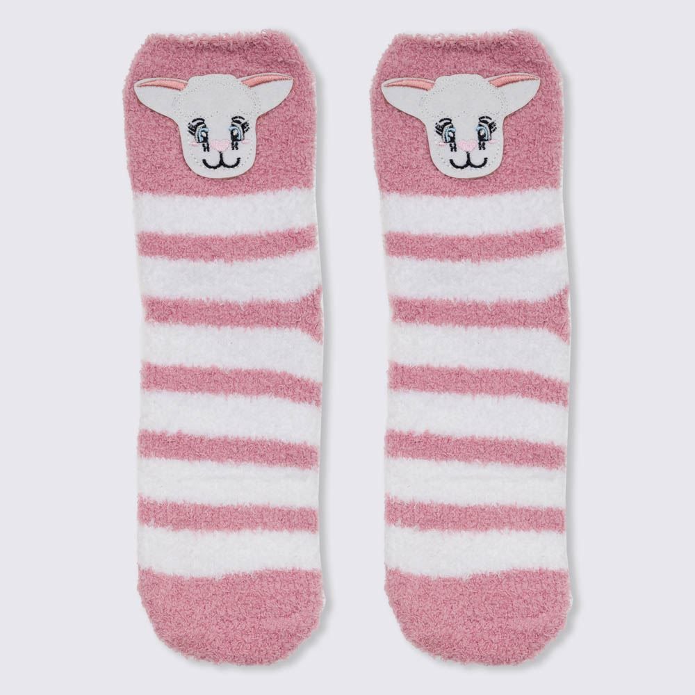 Meia Soquete Fleece Ovelha Camila Moretti - ROSA CLARO 34/39