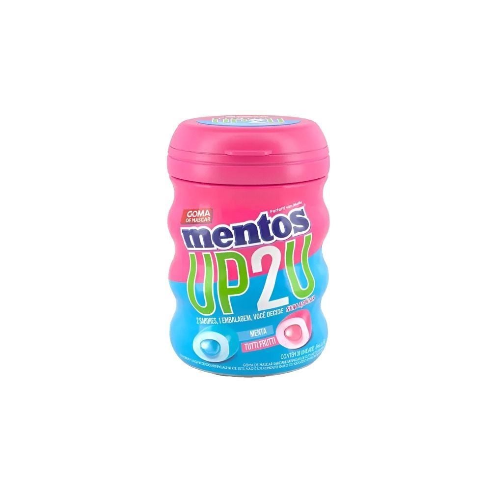 Mentos de Garrafa Up2u Tutti Frutti e Mint 56G