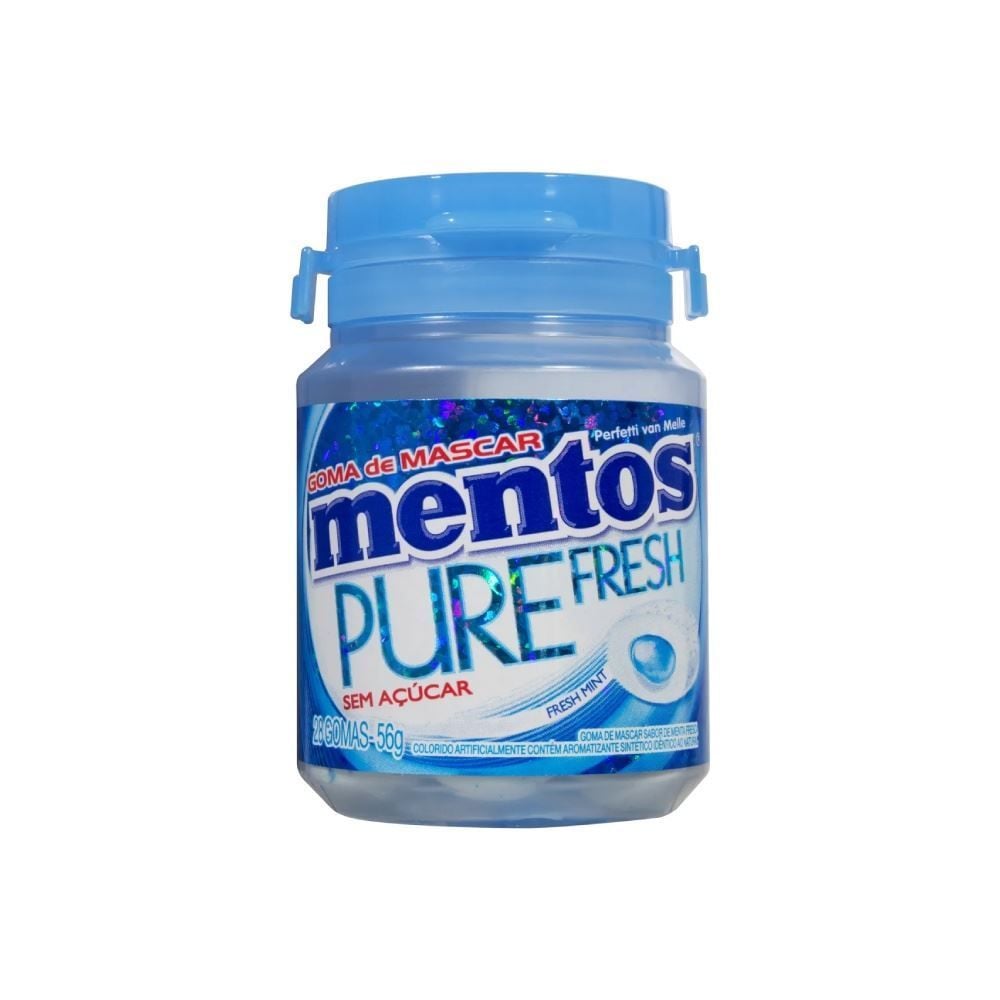 Goma de Mascar Mentos Garrafa Pure Fresh Mint 56G