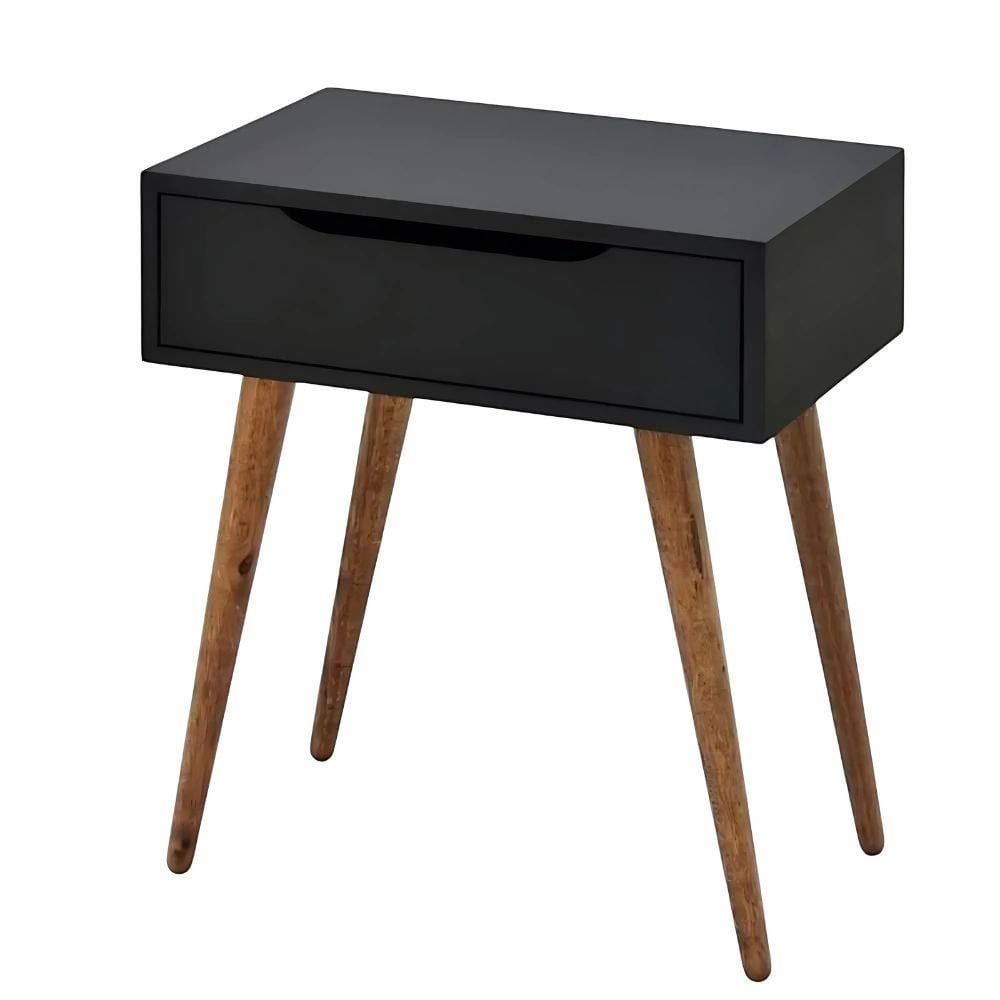 Mesa De Cabeceira Baixa 60 Cm Havan Casa - Preto