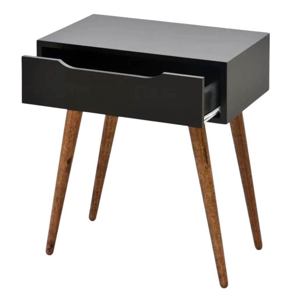 Mesa De Cabeceira Baixa 60 Cm Havan Casa - Preto