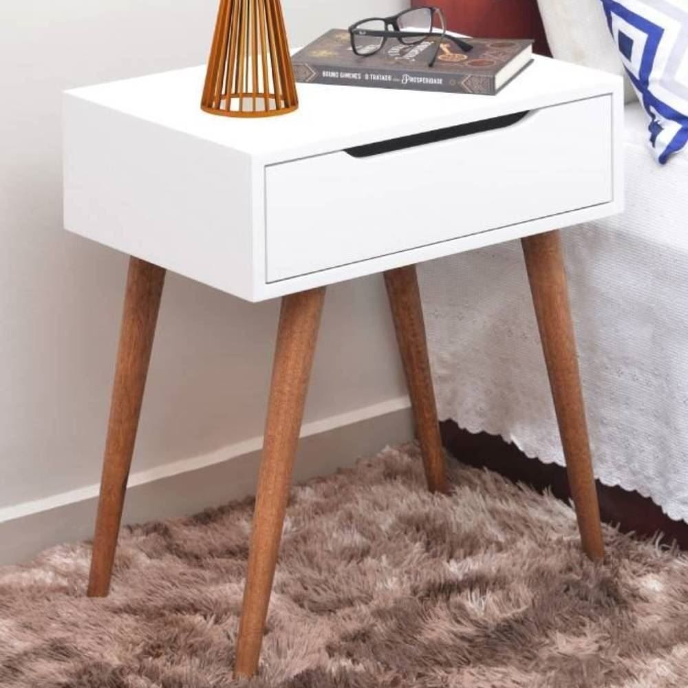 Mesa De Cabeceira Baixa 60 Cm Havan Casa - Branco
