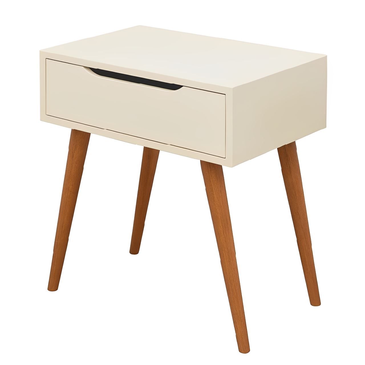 Mesa De Cabeceira Baixa 60 Cm Havan Casa - Off White