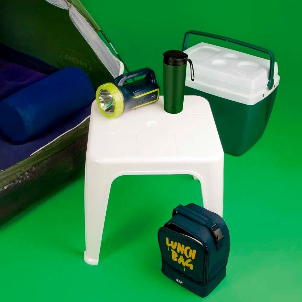 Mesa Plástica Pequena De Apoio Mor - Branco