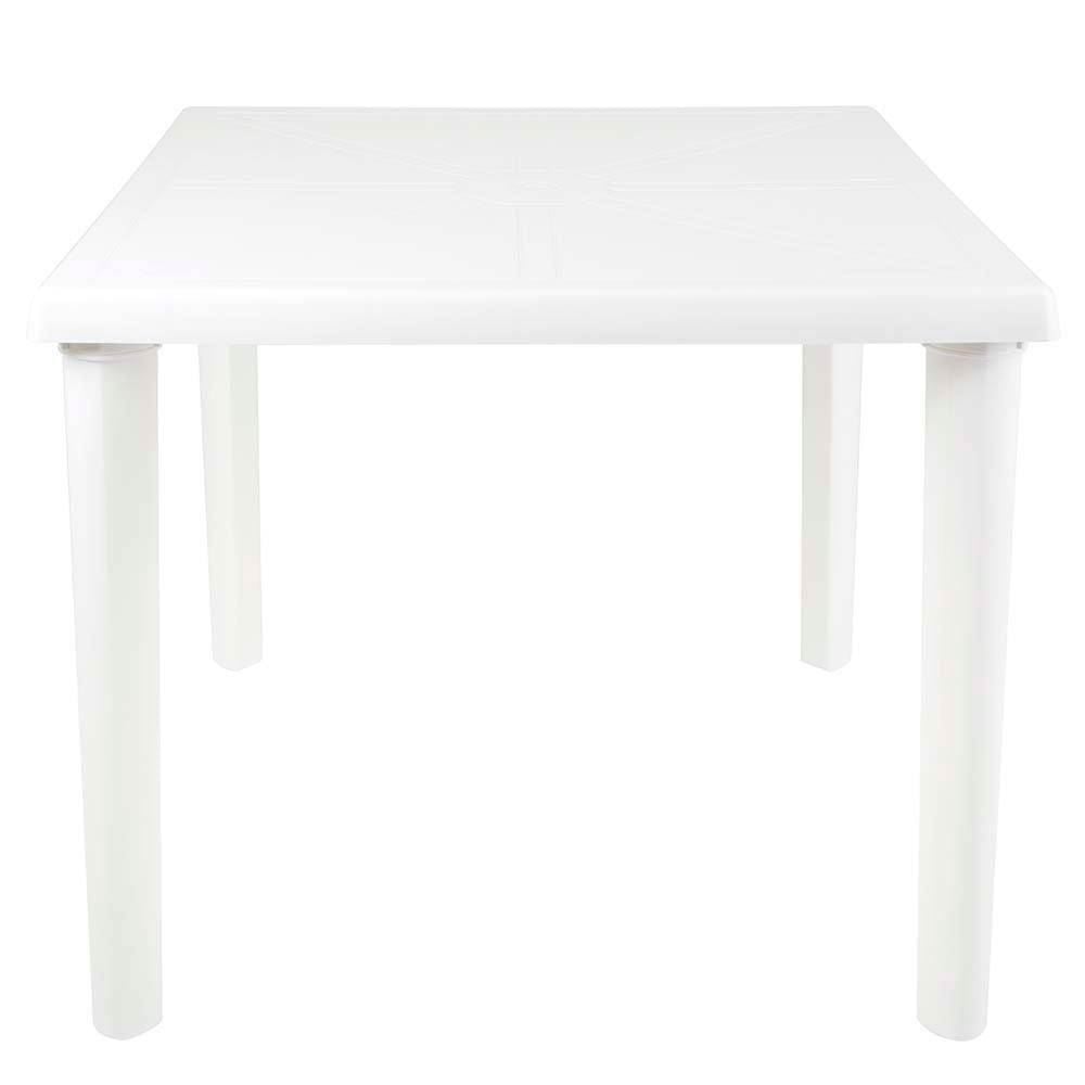 Mesa Plástica Quadrada Desmontável Mor - Branco
