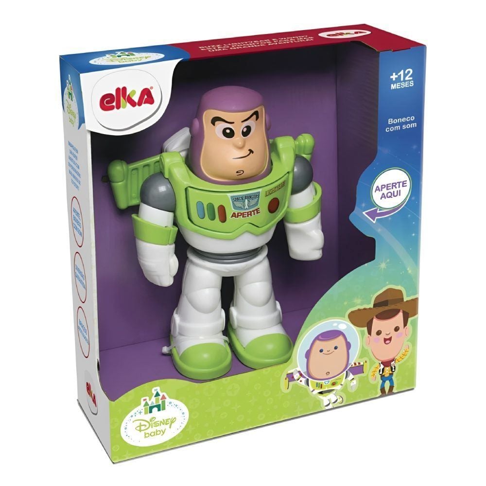 Boneco Meu Amigo Buzz Lightyear Elka - Branco