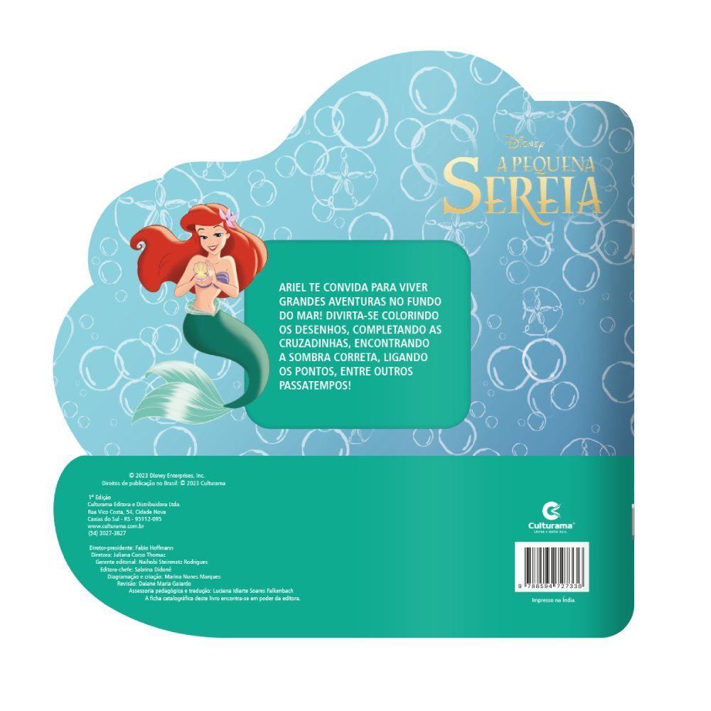 Meu Livro De Atividades Recortado A Pequena Sereia - Culturama