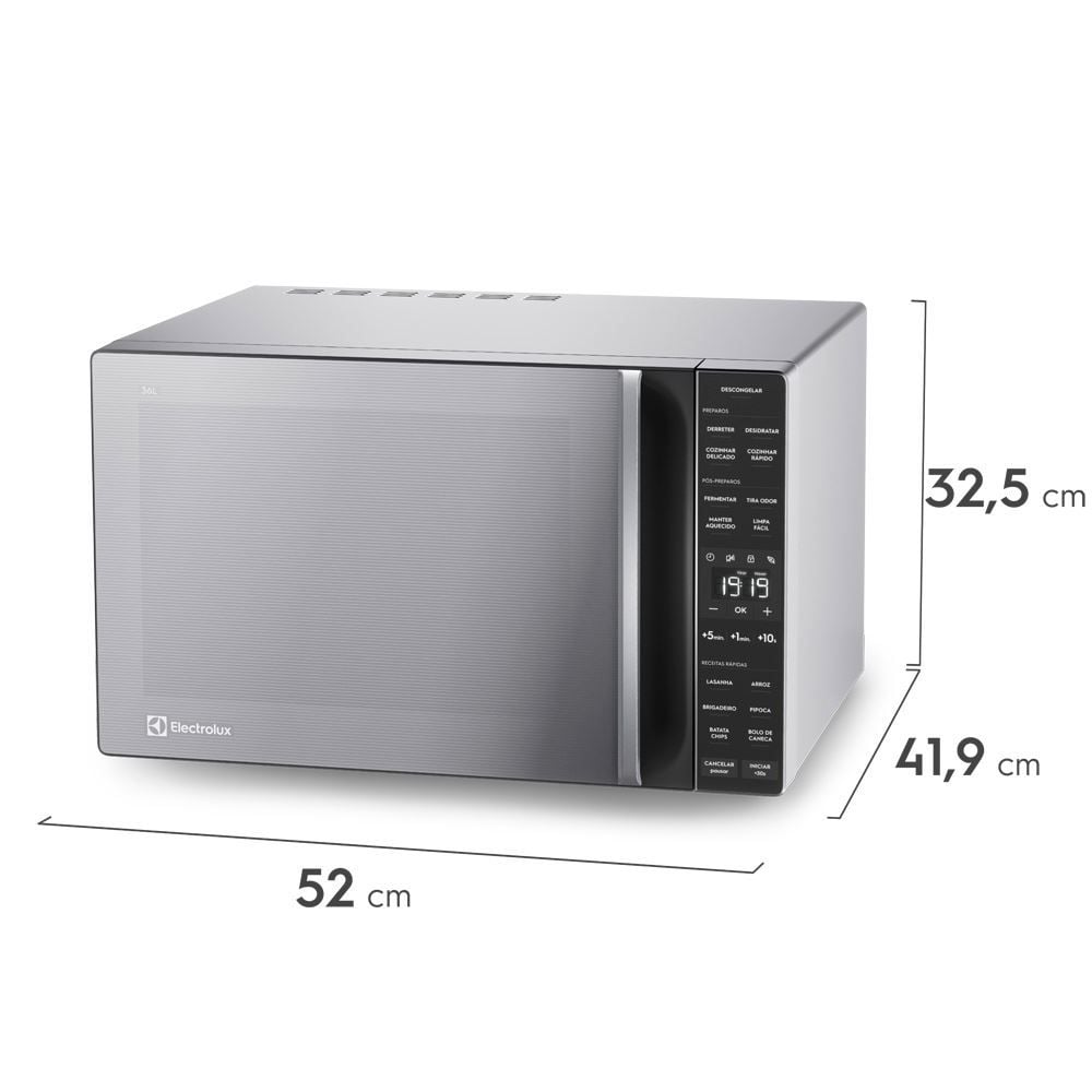 Micro-ondas Electrolux 36 Litros de Bancada Prata ME36S