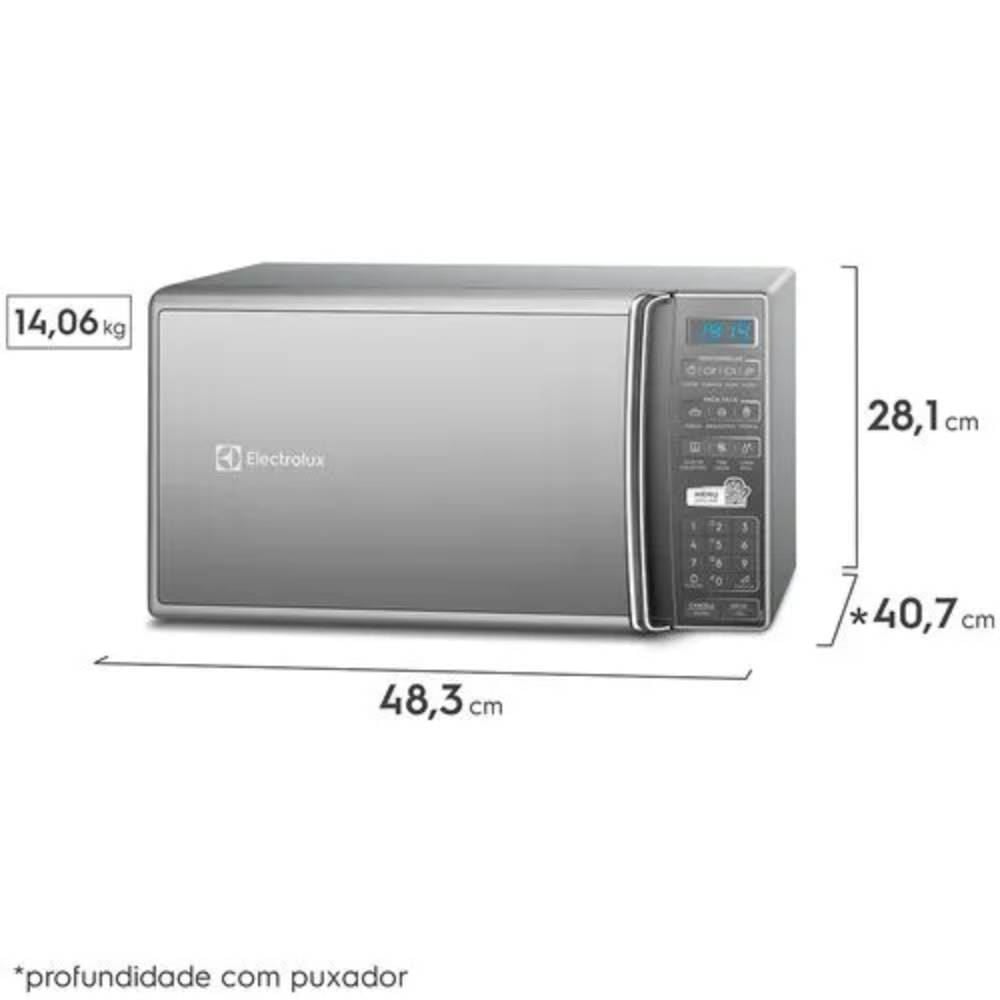 Micro-ondas Electrolux De Bancada Prata 27 Litros MS37R
