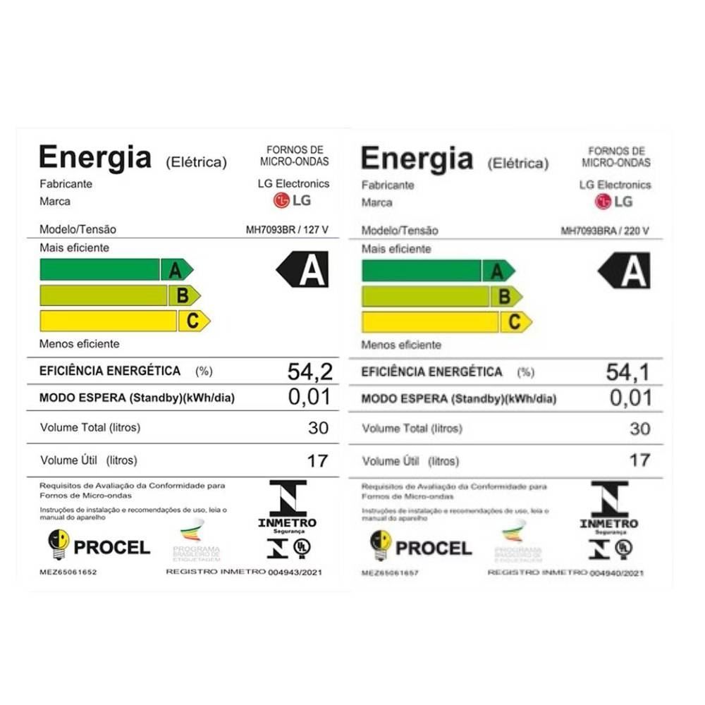 Micro-ondas LG 30 Litros de Bancada Grill de Quartzo MH7093BR