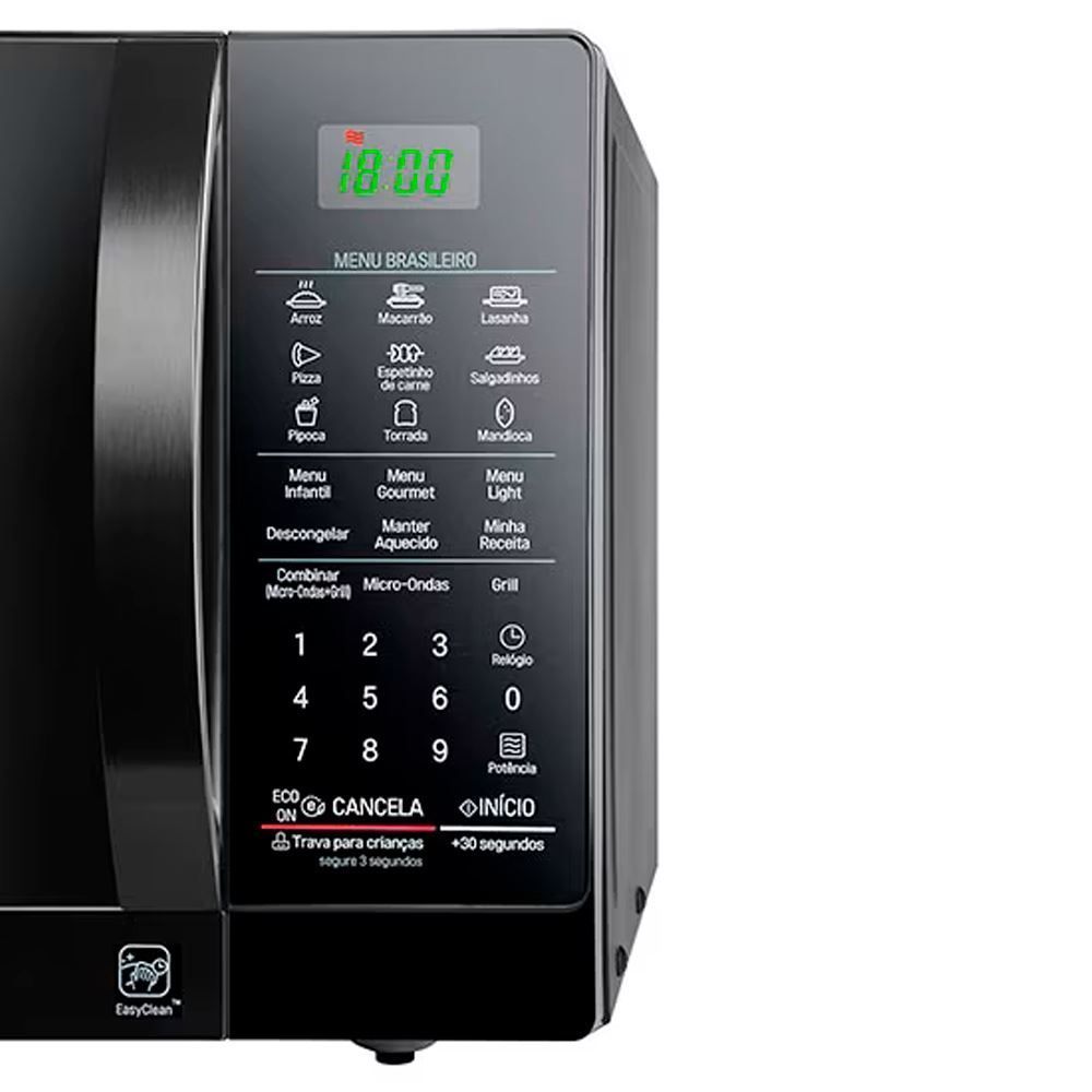 Micro-ondas LG 30 Litros de Bancada Revestimento Easy Clean MH7097AR
